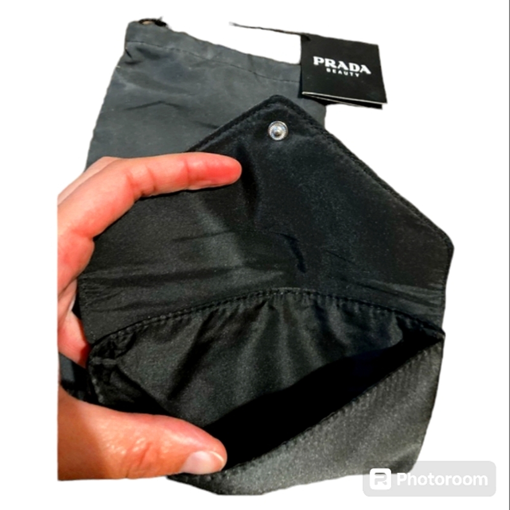 PRADA AUTHENTIC COSMETIC  JEWELRY ENVELOPE STYLE POUCH W DUSTBAG NWT - Picture 4 of 5